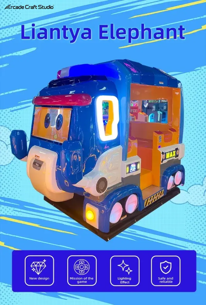 Liantya Elephant Bus Coin Operated Kiddie Ride