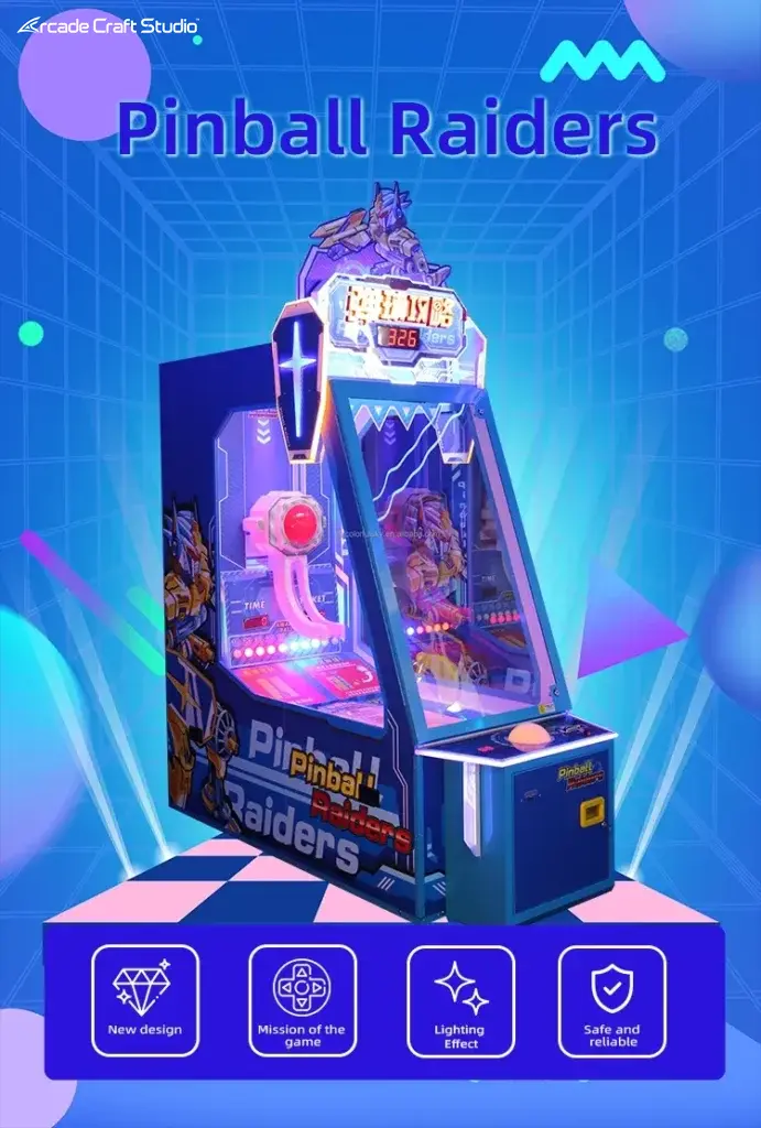 Pinball Raiders Bouncy Ball Arcade Ticket Game