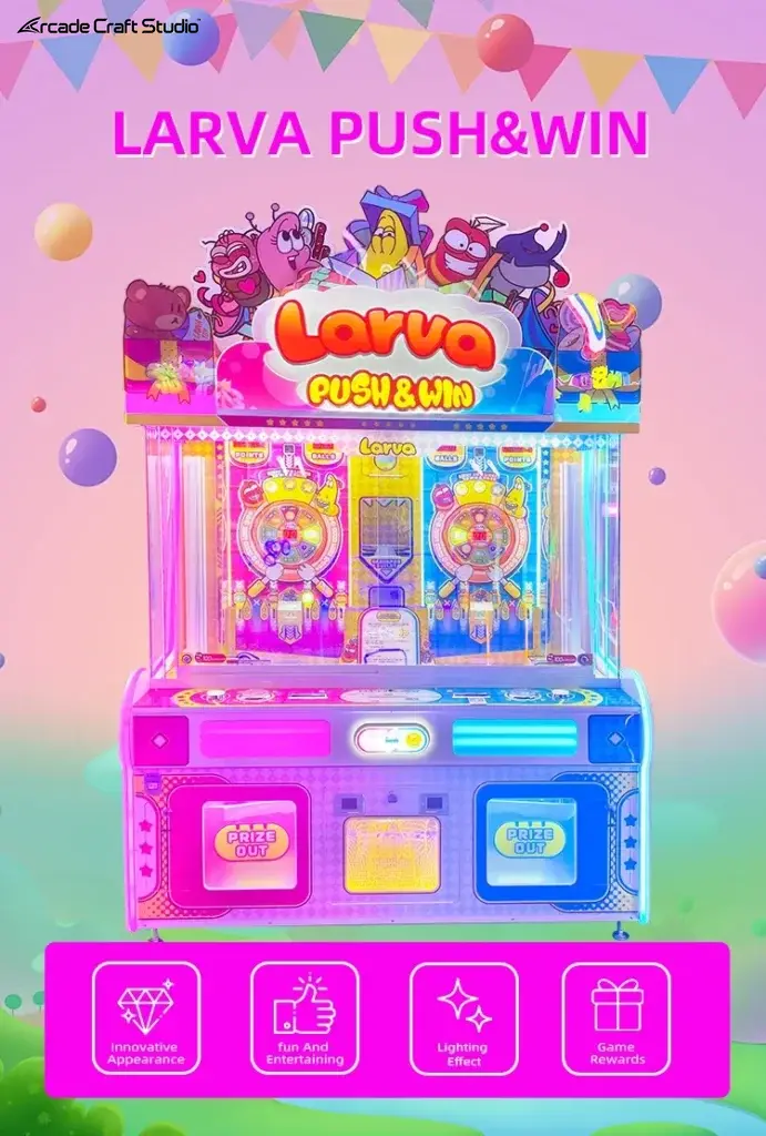 Cartoon Bug Marble Pusher Game Prize Game Machine