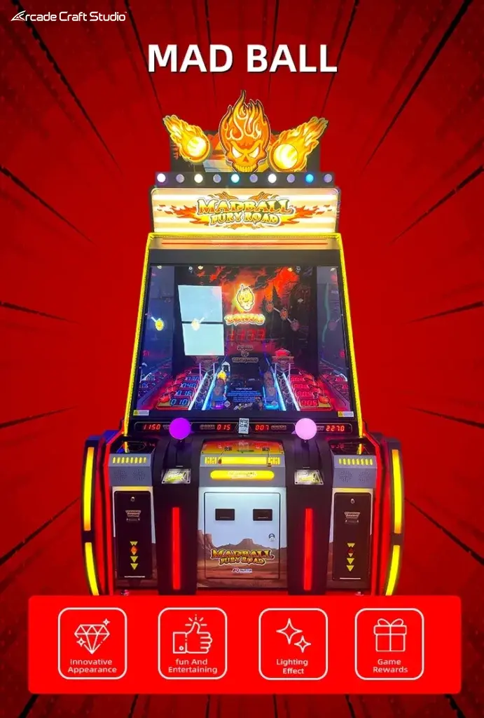 Madball Fury Road Ball Rolling Arcade Ticket Game