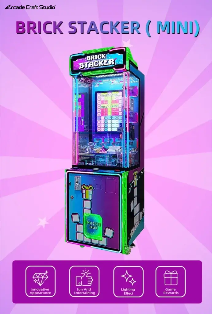 Mini Brick Stacker Ticket Game Prize Machine