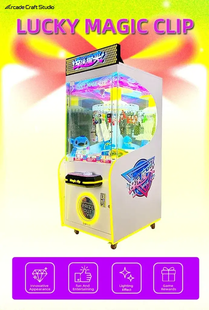 Lucky Magic Clip Prize Machine Ticket Arcade Games