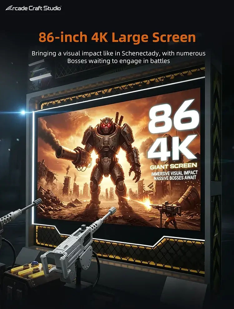 Flamestone Gun 4 Players Shooting Arcade Machine