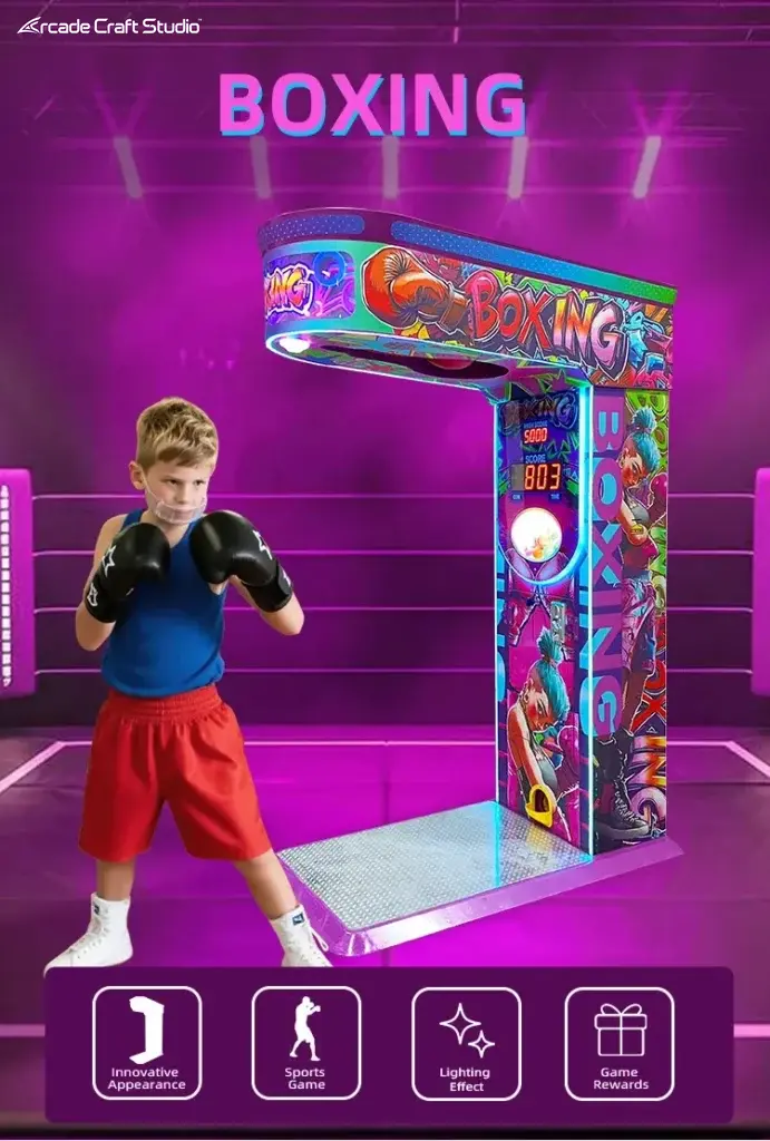 Kids Punching Bag Arcade With Gashapon Bonus