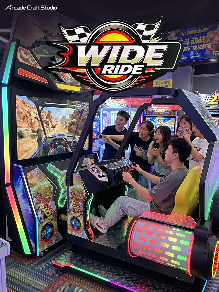 Wide Ride Arcade Car Racing Machine