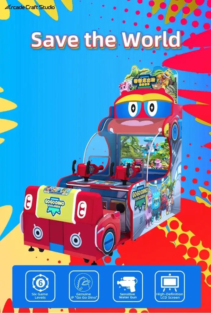 Dino Adventure Water Shooting Arcade Game