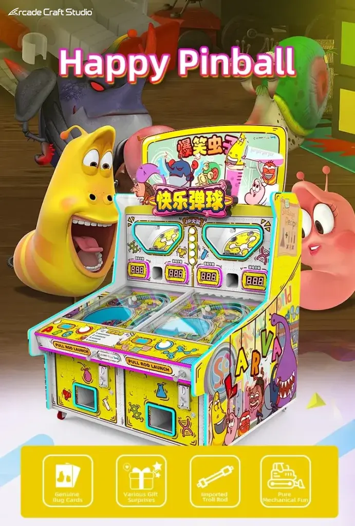 Happy Pinball 2 Players Ticket Game Machine