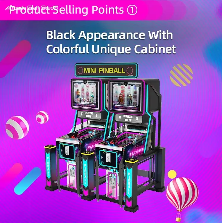 Mini Pinball 2 Players Coin Operated Pinball Machine