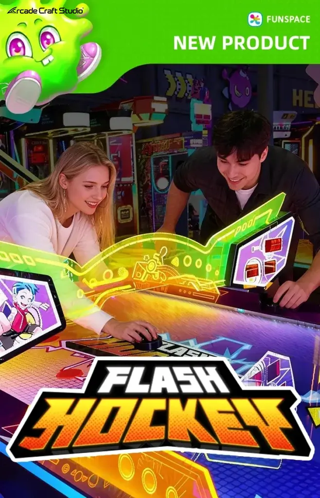 Flash Hockey Curved Coin Operated Air Hockey Arcade（Single-ball Version）