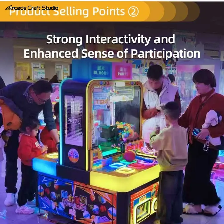 Blocks Party 4 Players Arcade Hammer Machine