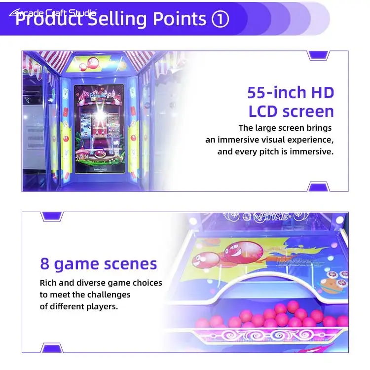 Pitching Time Ball Toss Arcade Game Ticket Game Machine