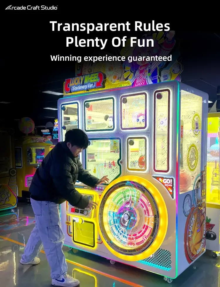 Lucky Wheel Coin Operated Prize Machine