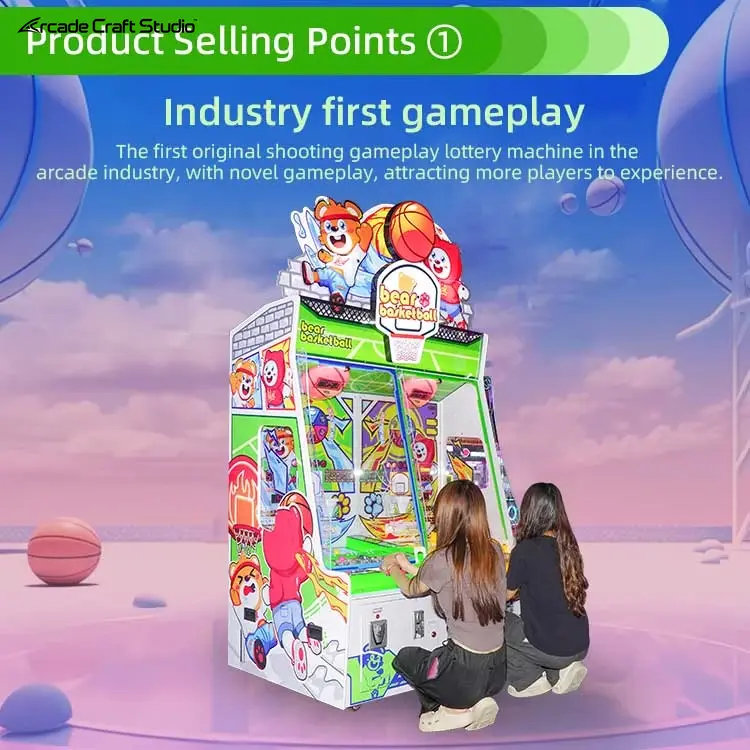 Bear Basketball Kids Ball Shooting Arcade Game