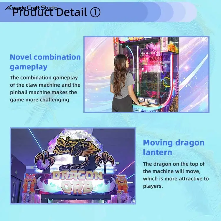 Dragon ORB Ball Claw Machine Ticket Game