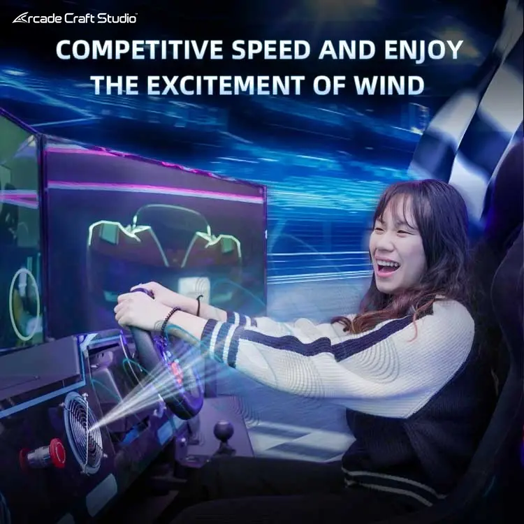 Super Engine 6dof Racing Simulator With 3 Screen