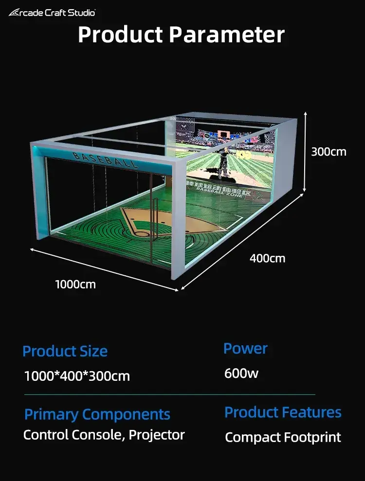 Indoor Baseball Hitting Cage Simulator