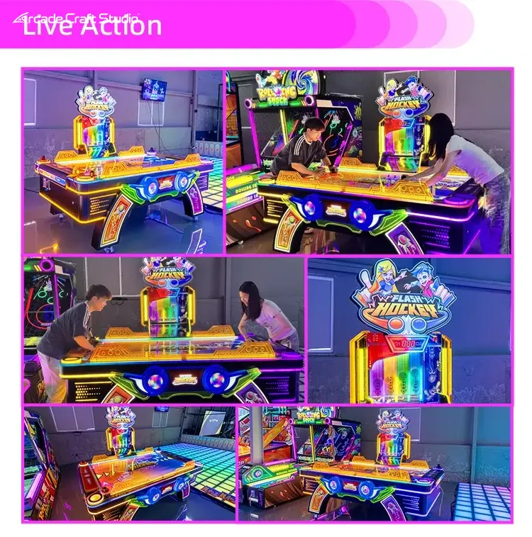 Flash Hockey Coin Operated Air Hockey Arcade Machine