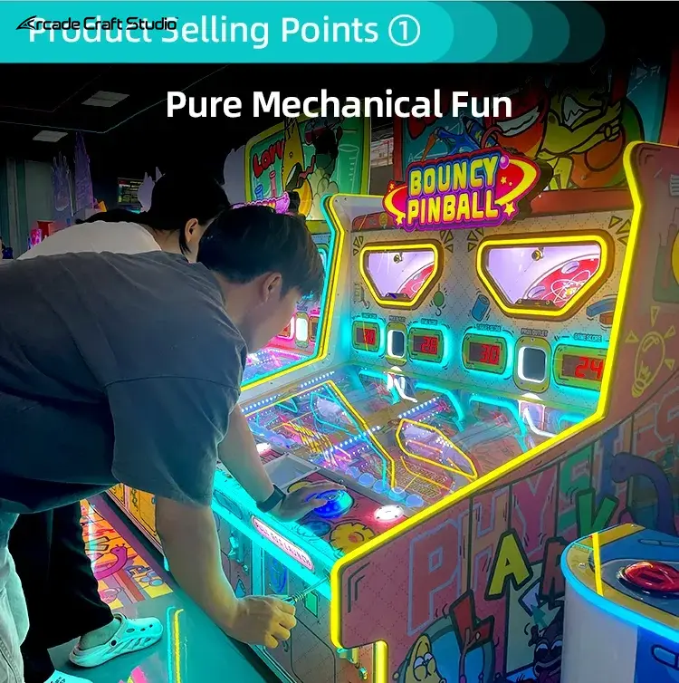 Cartoon Bug Bouncy Pinball Ticket Game Machine