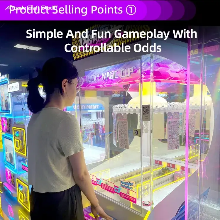 Lucky Magic Clip Prize Machine Ticket Arcade Games