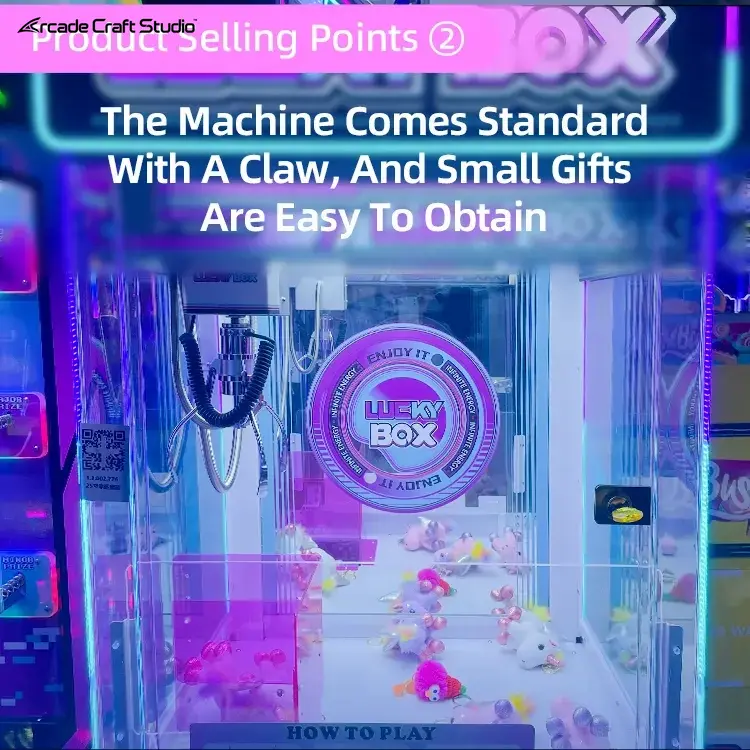 Lucky Box Gachapon Claw Crane Machine Prize Ticket Game