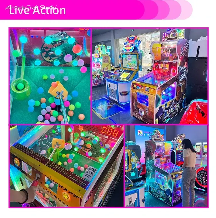 Happy Scooping Catching Ball Ticket Game Machine