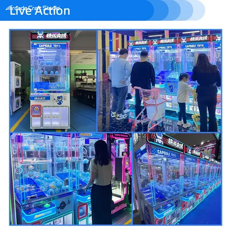 Happy Clipping Gachapon Claw Machine Prize Ticket Games