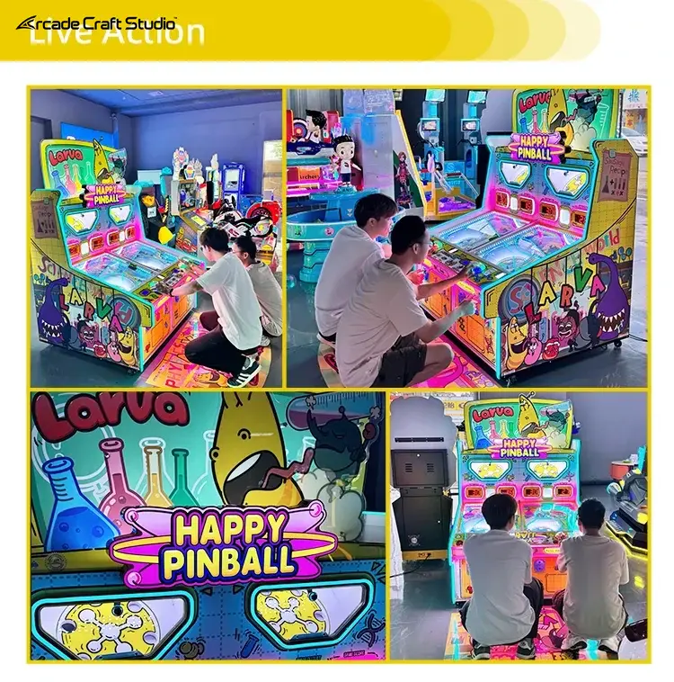 Happy Pinball 2 Players Ticket Game Machine
