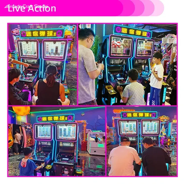 Mini Pinball 2 Players Coin Operated Pinball Machine