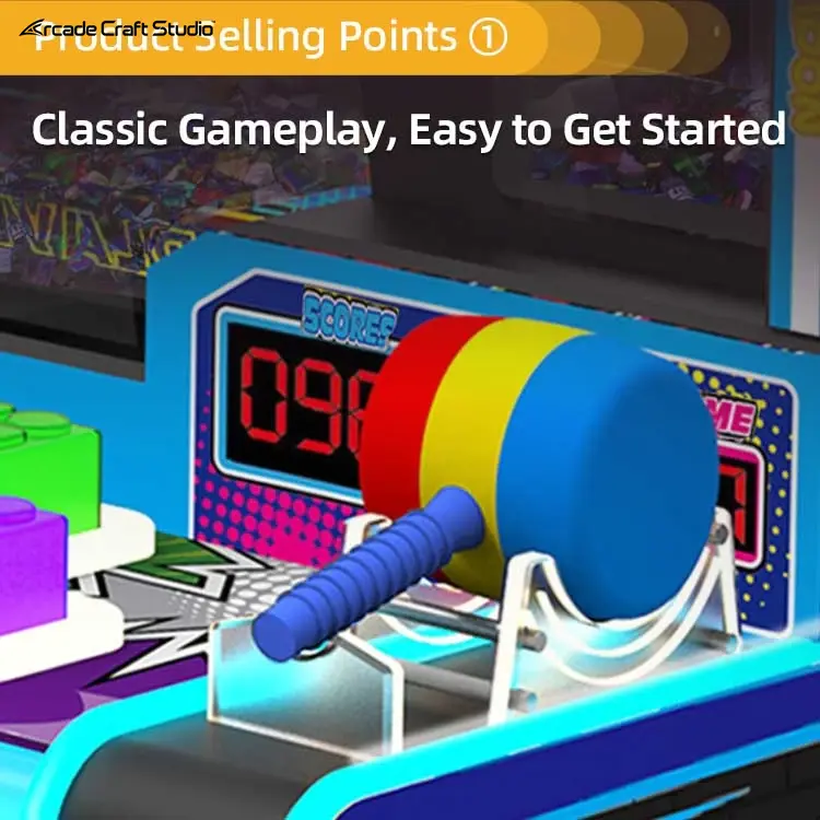 Blocks Party 4 Players Arcade Hammer Machine