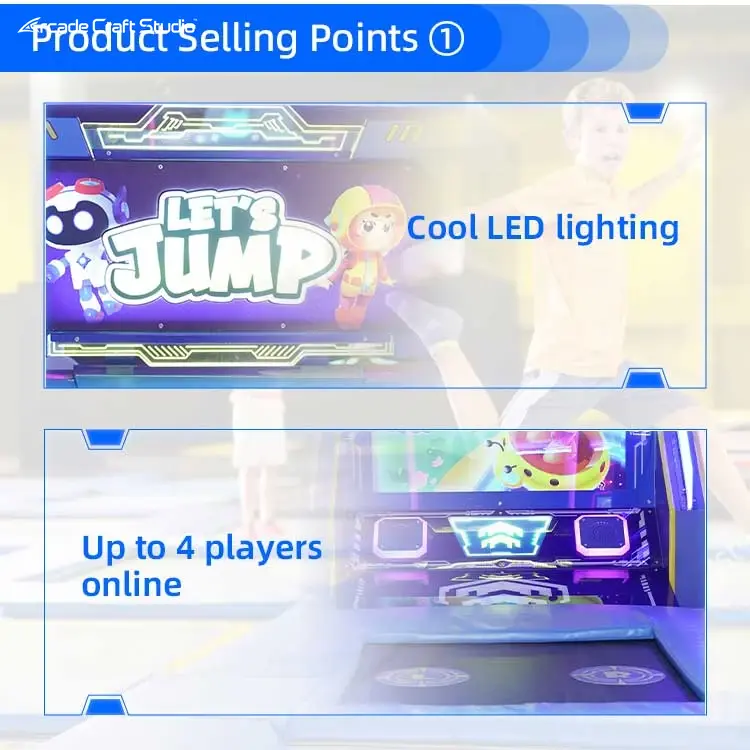 Let’s Jump Kids Trampoline Jump Arcade Coin Operated Video Games