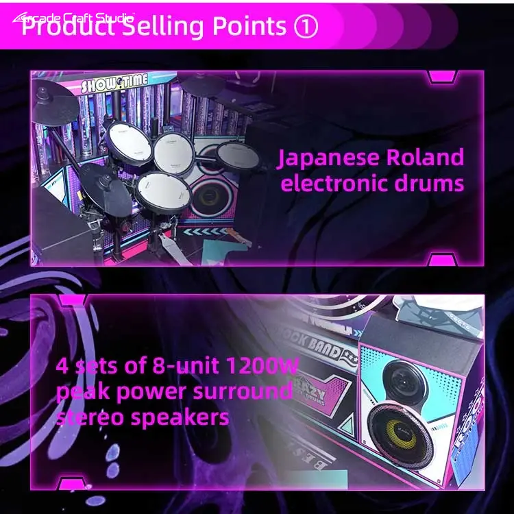 Crazy Jazz Drums Arcade Drum Machine Rhythm Game Arcade