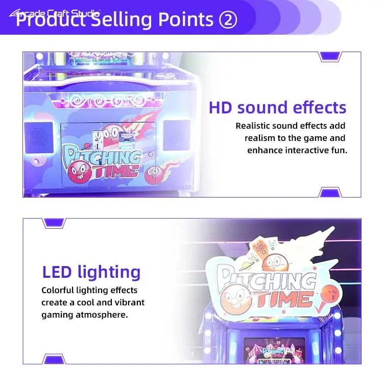 Pitching Time Ball Toss Arcade Game Ticket Game Machine