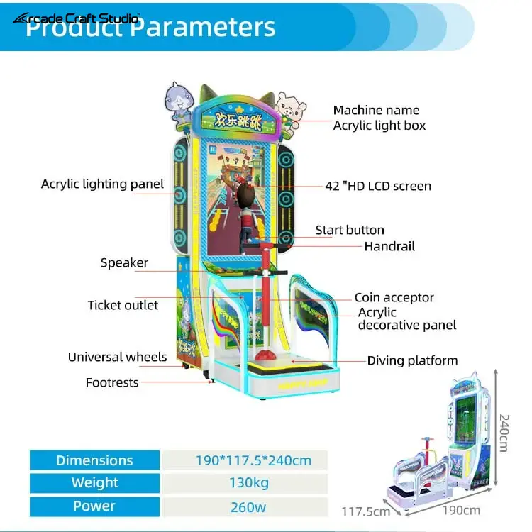 Happy Jumping 2 Kids Jumping Arcade Coin Operated Video Games