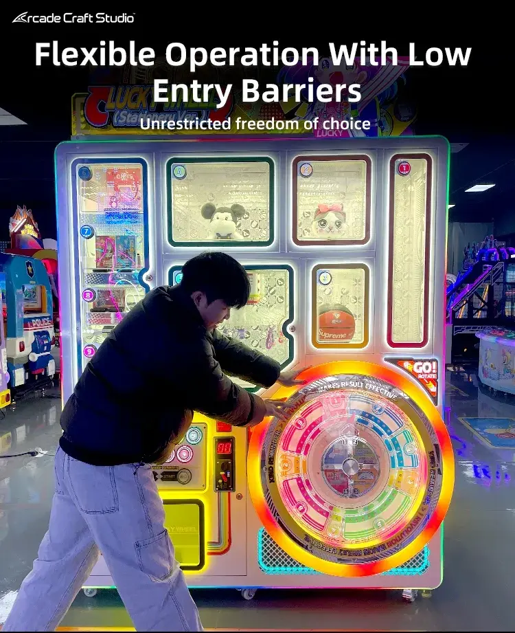 Lucky Wheel Coin Operated Prize Machine