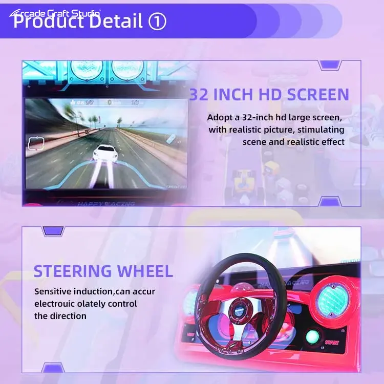 Happy Racing Car Racing Arcade Game Machines