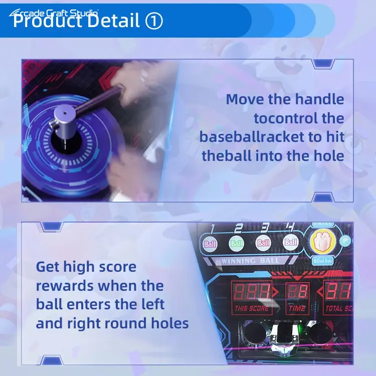 Sports Star Baseball Arcade Prize Ticket Game