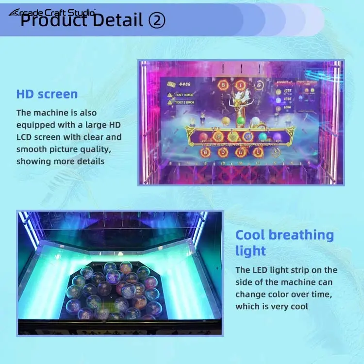 Dragon ORB Ball Claw Machine Ticket Game