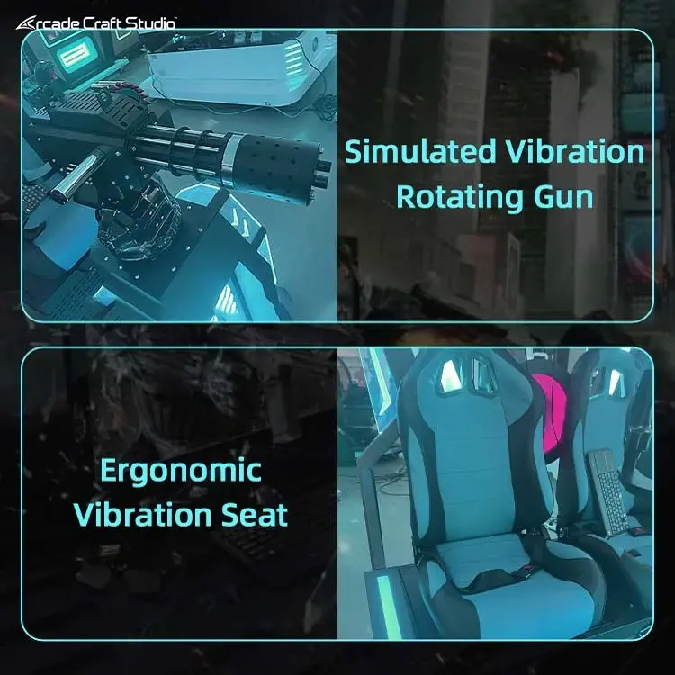2 Players VR Super Gatling Virtual Reality Shooting Simulator