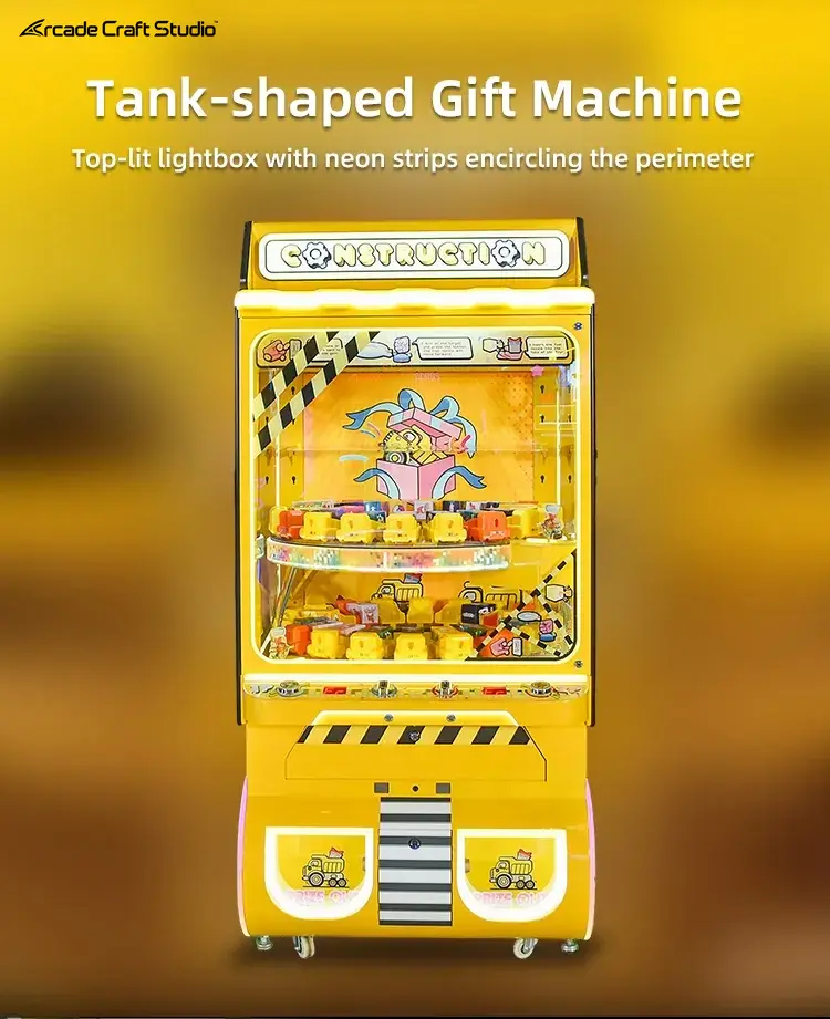 Construction 2 Players Toy Truck Prize Game Machine