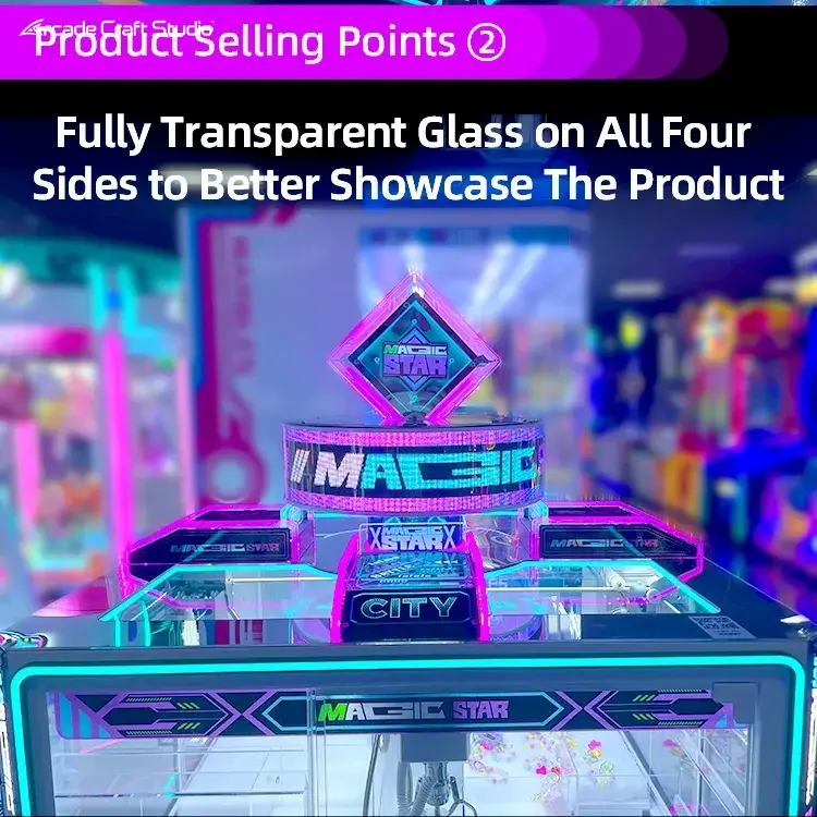 4 Players Magic Star Arcade Crane Claw Machine