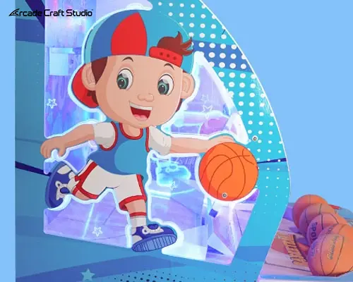 2 Players Kids Arcade Basketball Machine