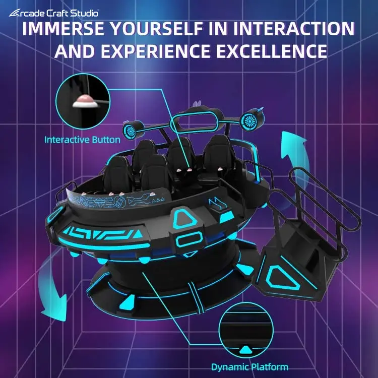 5 Players 9D VR UFO Simulator