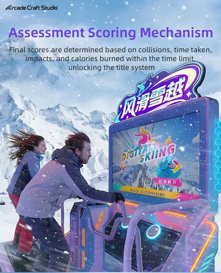 2 Players Skiing Arcade Game Simulator