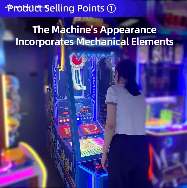 Pinball Raiders Bouncy Ball Arcade Ticket Game