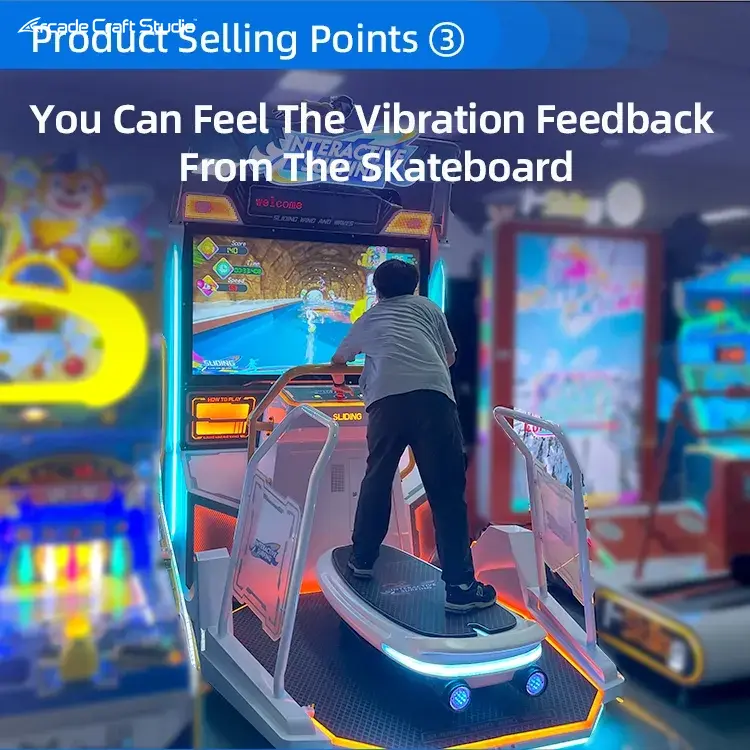 Interactive Surfing Coin Operated Surf Arcade Machine