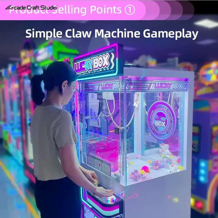 Lucky Box Gachapon Claw Crane Machine Prize Ticket Game