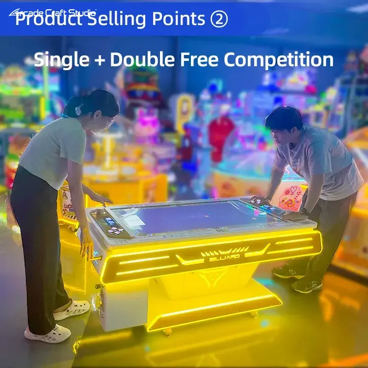 2 Players Pool Table Video Game Arcade Machine