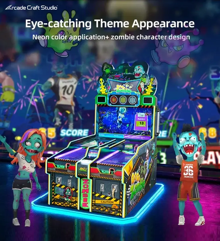 GoGo Zombie Skee Ball Arcade Game Ticket Arcade