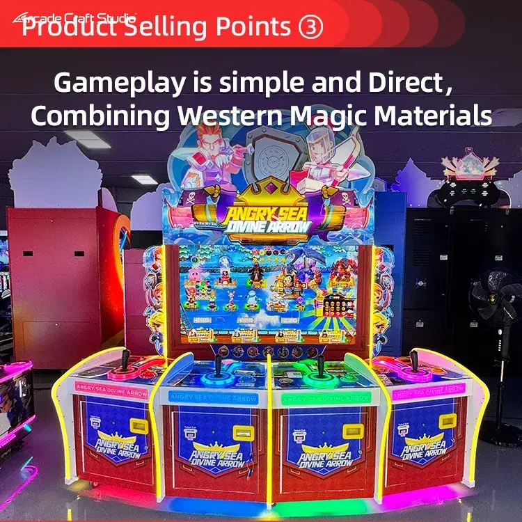 Angry Sea Divine Arrow 4 Player Arcade Ticket Game