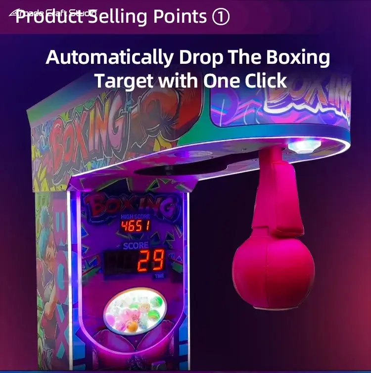 Kids Punching Bag Arcade With Gashapon Bonus